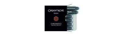 Caran D'Ache Box of 6 Ink Cartridges Fountain CHROMATICS Organic Brown