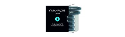 Caran D'Ache Box of 6 Ink Cartridges Fountain CHROMATICS Hypnotic Turquoise